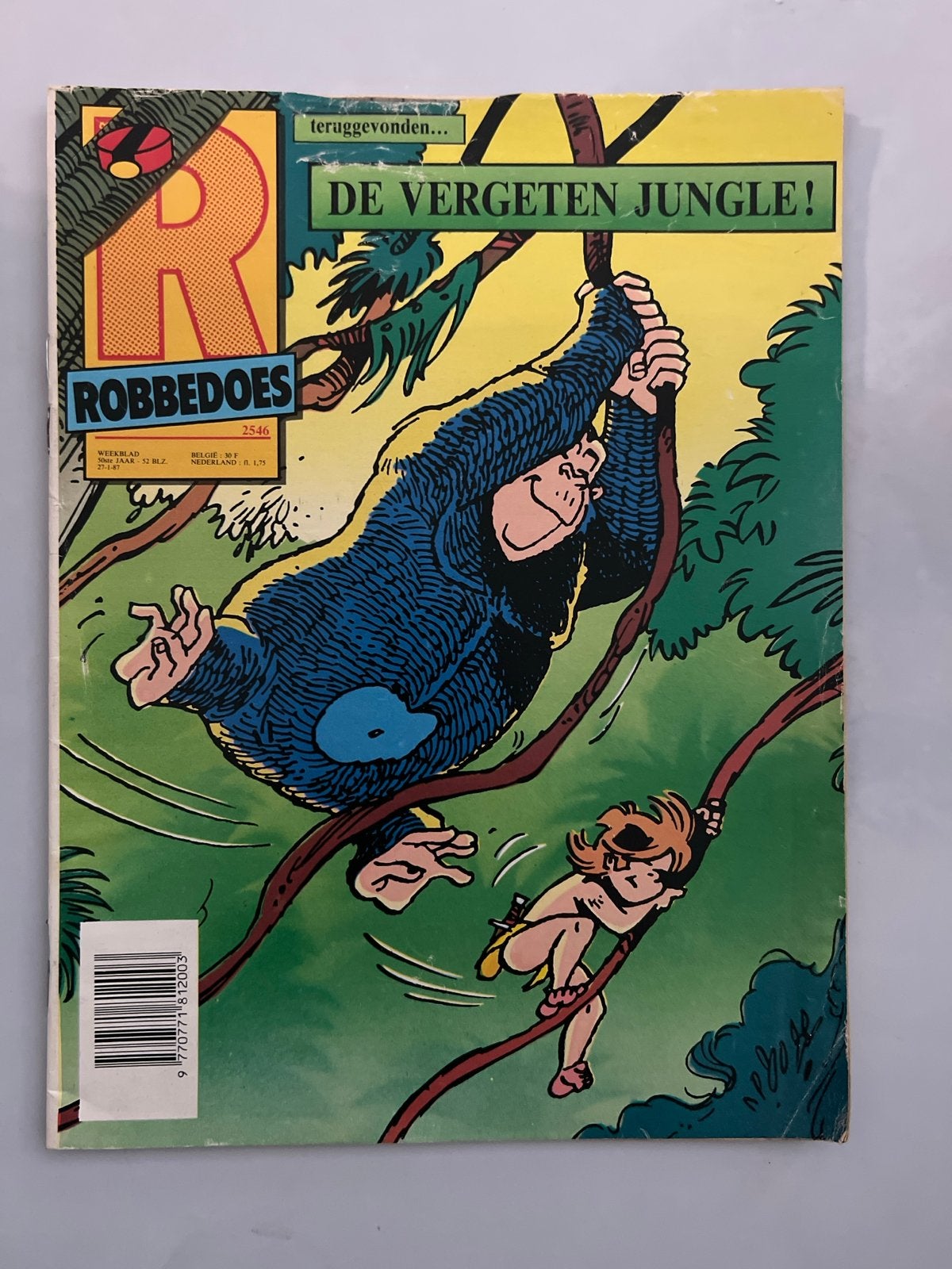Robbedoes 2546 - De Vergeten Jungle! (1987), Eén stripboek, Ophalen of Verzenden, Gelezen