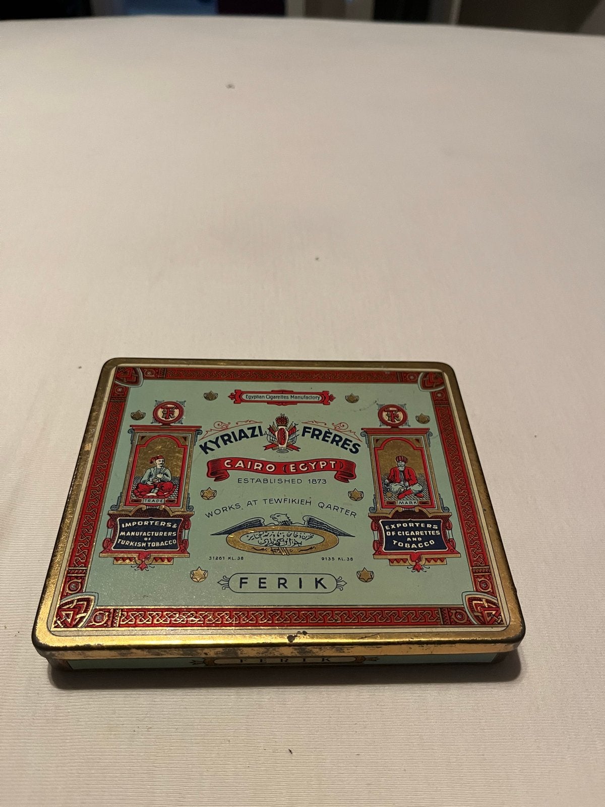 Vintage Kyriazi Freres sigarettendoosje - Egypte, Ophalen of Verzenden