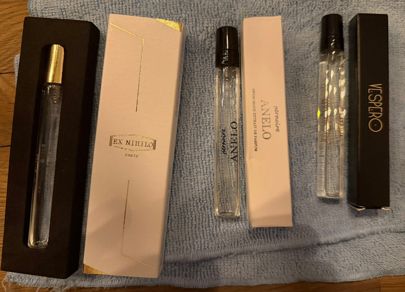 Sampleset Niche parfum;Speed Legends + Anelo + Vespero + BDK, Ophalen of Verzenden, Zo goed als nieuw