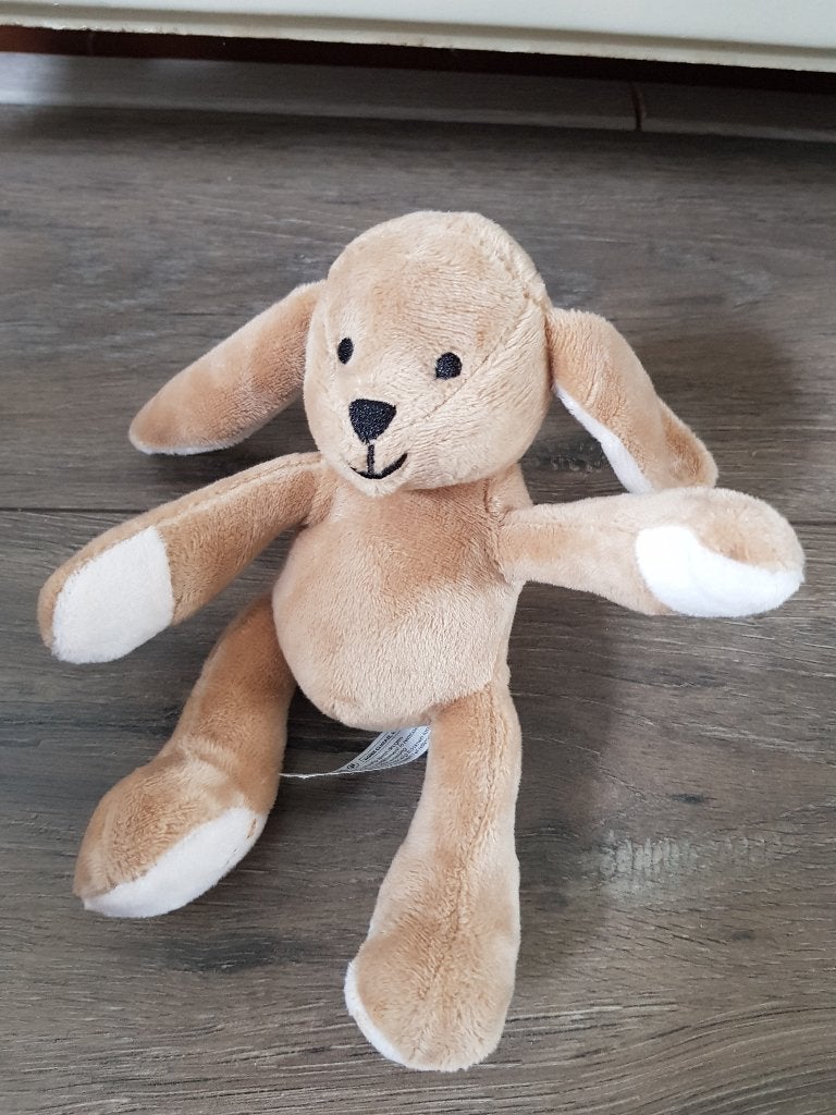 Lief knuffeltje : haas / konijn, Konijn, Ophalen of Verzenden, Zo goed als nieuw, Klein (minder dan 20 cm)