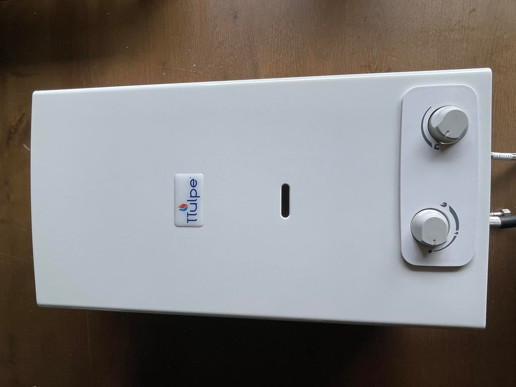 Ttulpe geiser ideaal voor camper, caravan of boot, Doe-het-zelf en Verbouw, Geisers en Boilers, Geiser, Ophalen of Verzenden, Minder dan 20 liter