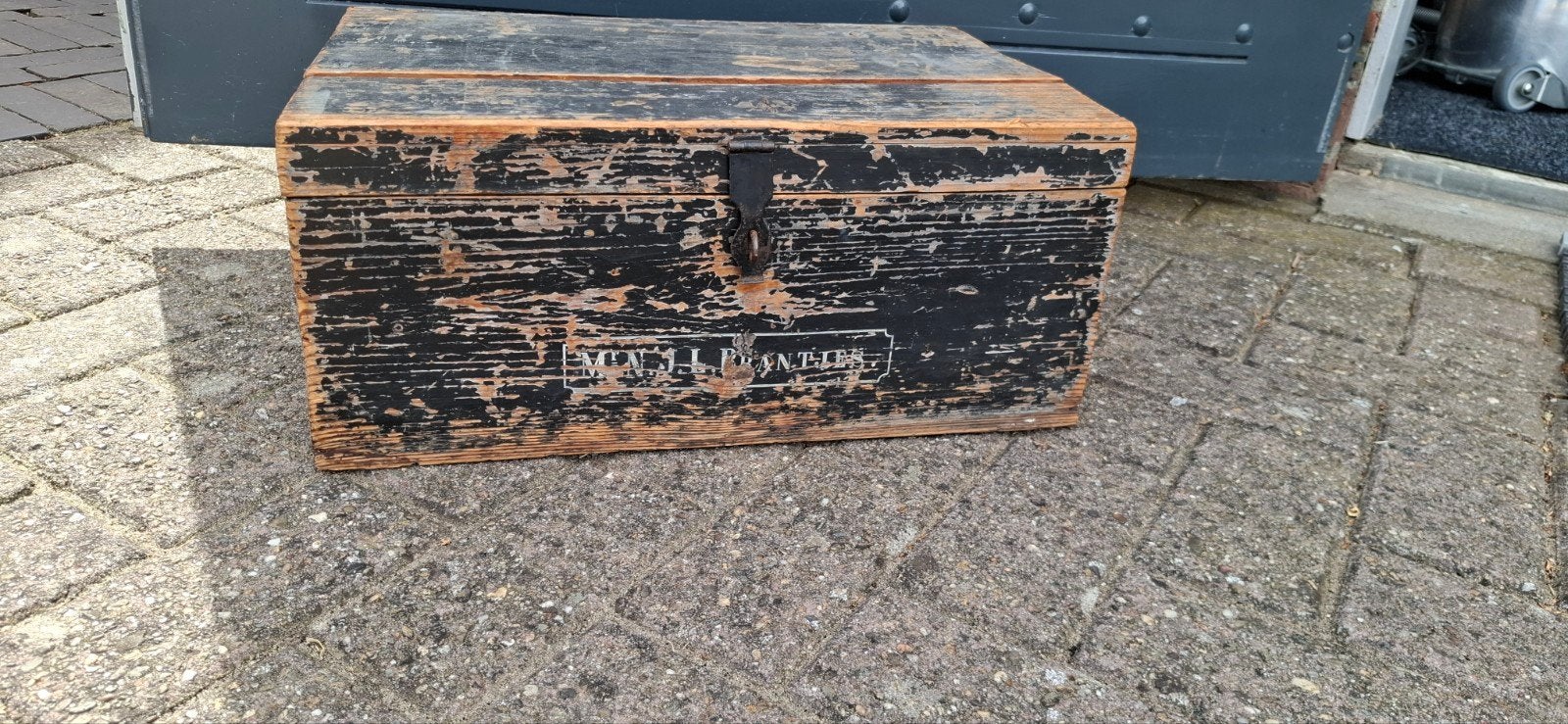 Antieke houten kist. 50 x 34 cm. Brocante, Antiek en Kunst, Ophalen of Verzenden