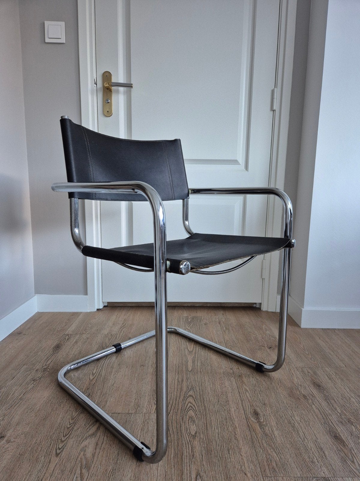 vintage sledestoel Marcel Breuer zwart, Ophalen, Gebruikt, Zwart, Eén