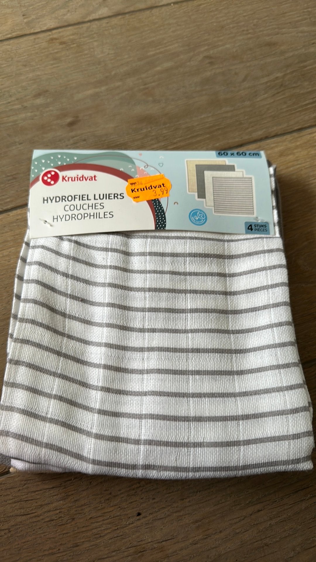 Hydrofiel luiers 60x60 nieuw, Ophalen of Verzenden, Nieuw, Overige typen, Overige merken