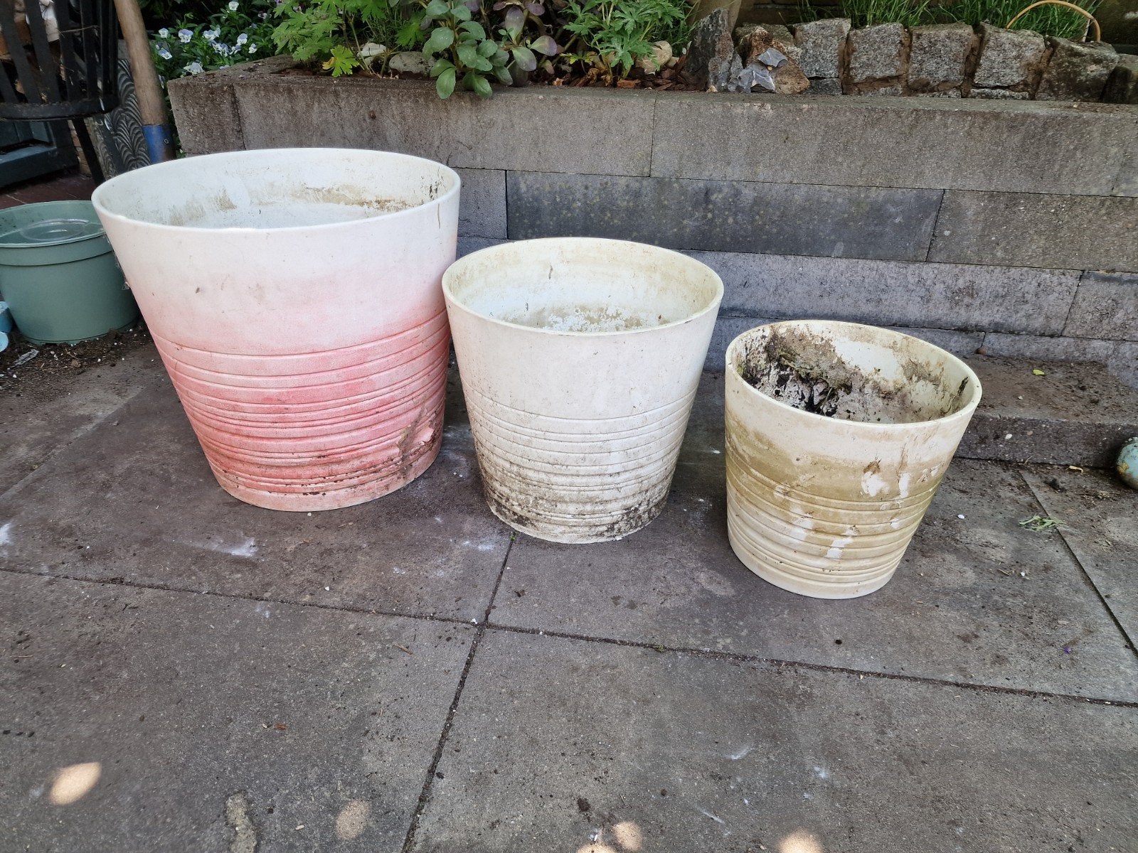 Set 3 Bloempotten IKEA, Ophalen, Gebruikt, Rond, 40 tot 70 cm