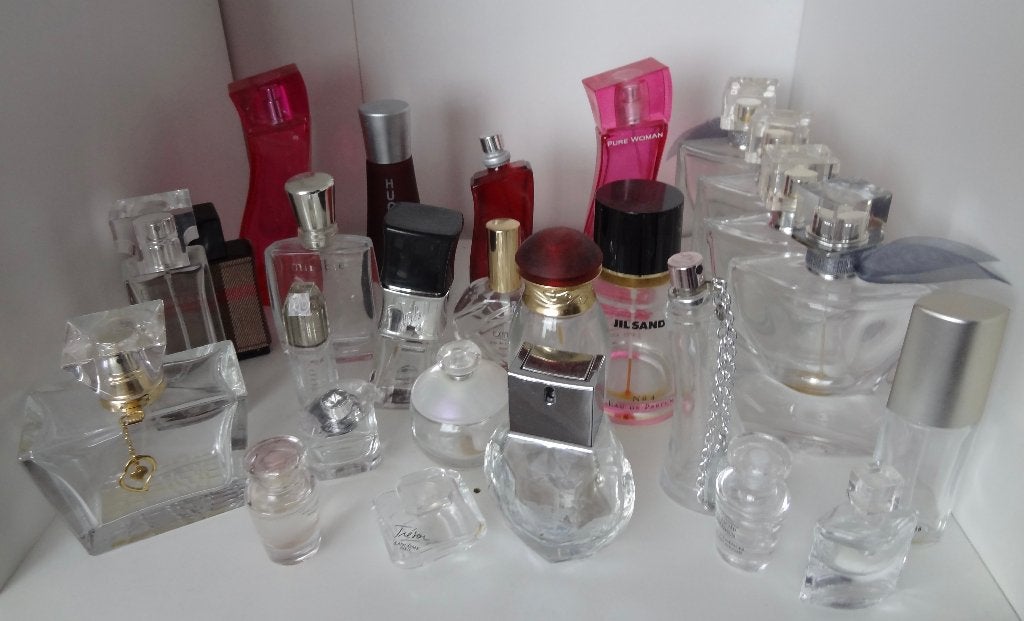 Lege parfumflesjes voor de verzamelaar, Verzamelen, Ophalen of Verzenden, Gebruikt, Parfumfles