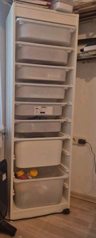 IKEA TROFAST Opbergkast met Bakken - Wit/Grijs, Ophalen, Zo goed als nieuw
