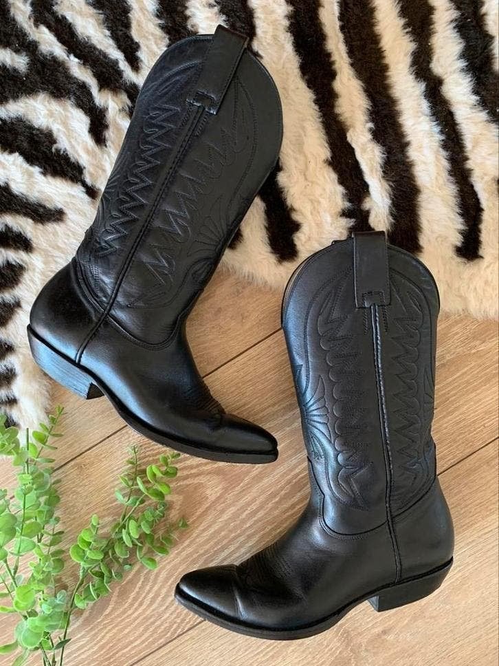 Botas Romero cowboylaarzen 38 western boots bohemian laarzen, Hoge laarzen, -, Zwart, -