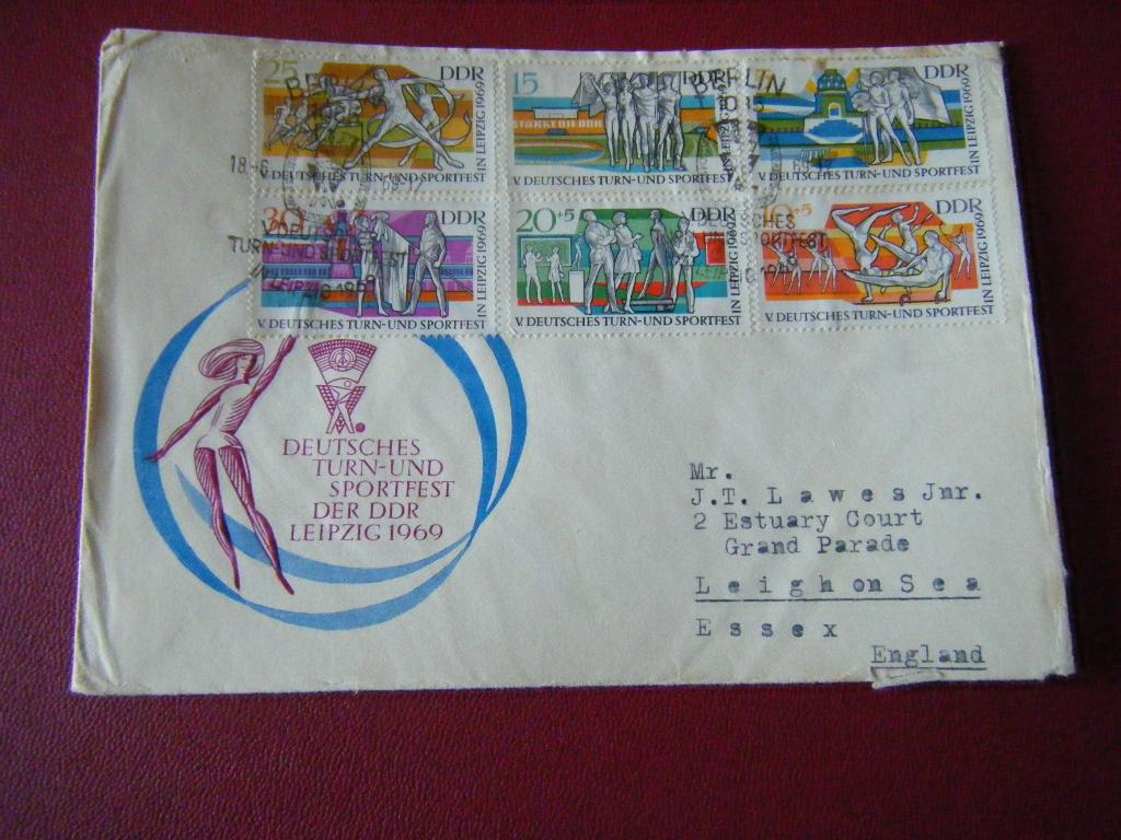 B38 - Duitsland / DDR - Envelop - 7, Postzegels en Munten, Brieven en Enveloppen | Buitenland, Ophalen of Verzenden, Envelop