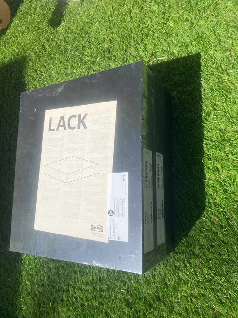 Ikea LACK wandplanken zwart 30x26cm - 3 stuks, Ophalen, Zo goed als nieuw