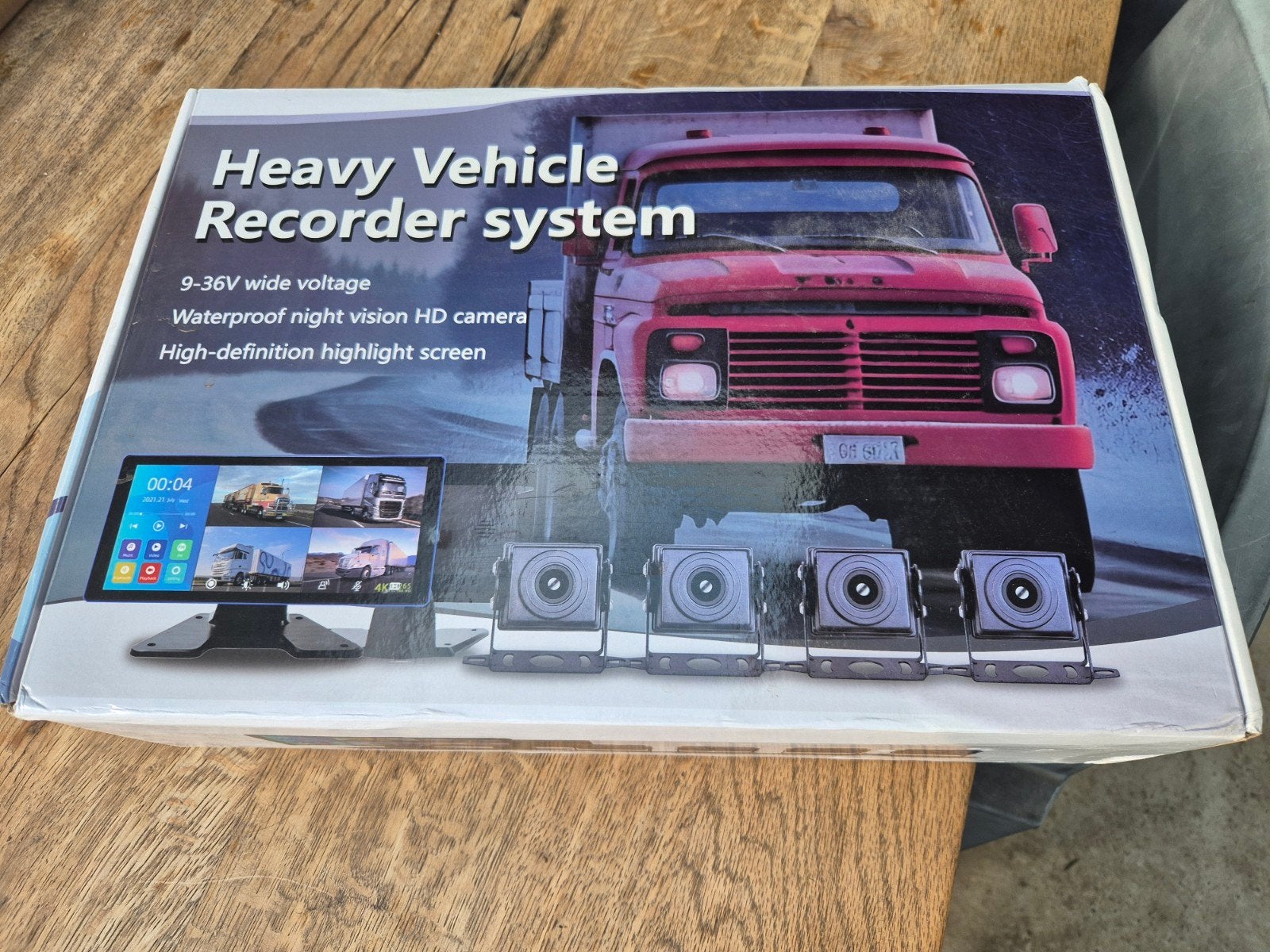 Camera systeem voor camper,vrachtwagen 4 camera's en opname, Auto diversen, Achteruitrijcamera's, Nieuw, Ophalen of Verzenden
