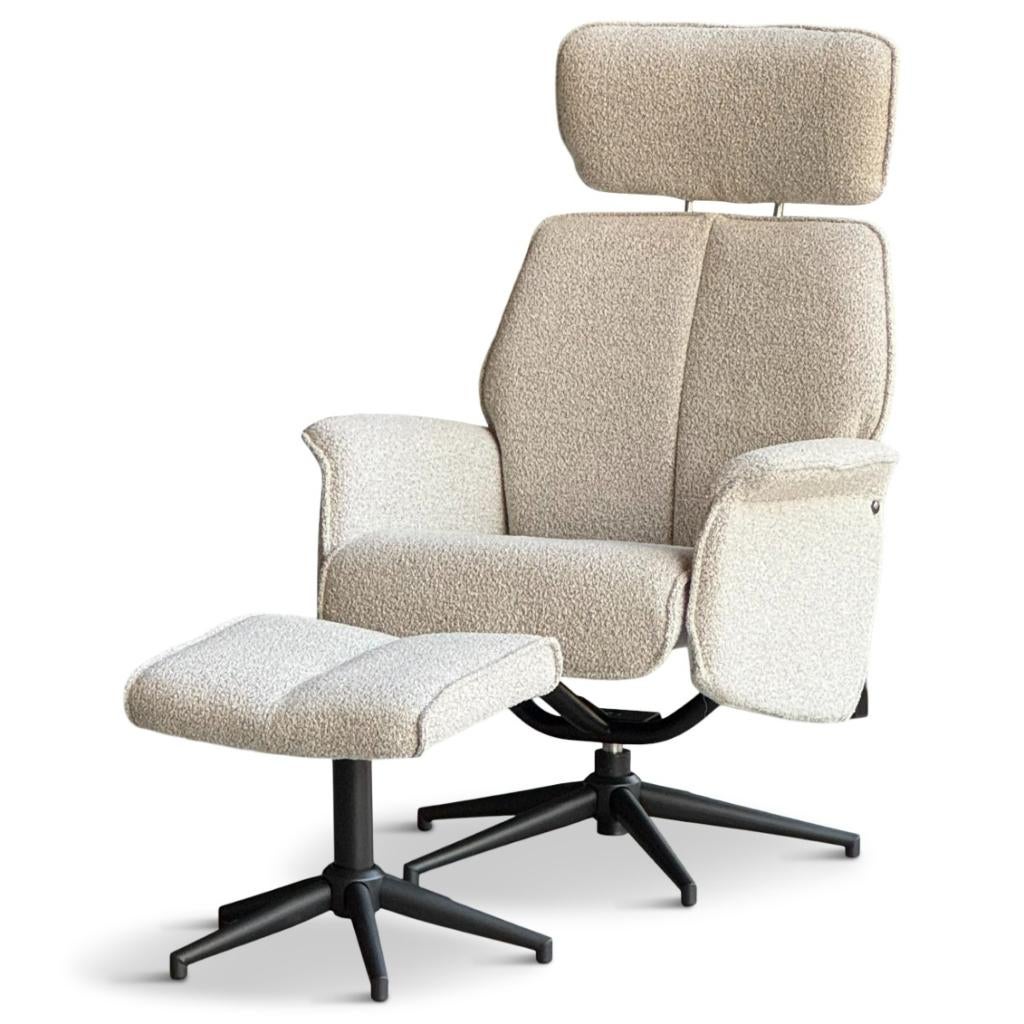 Relaxfauteuil Beaumont Met Voetenbank, Ophalen of Verzenden, Nieuw, Stof, 50 tot 75 cm