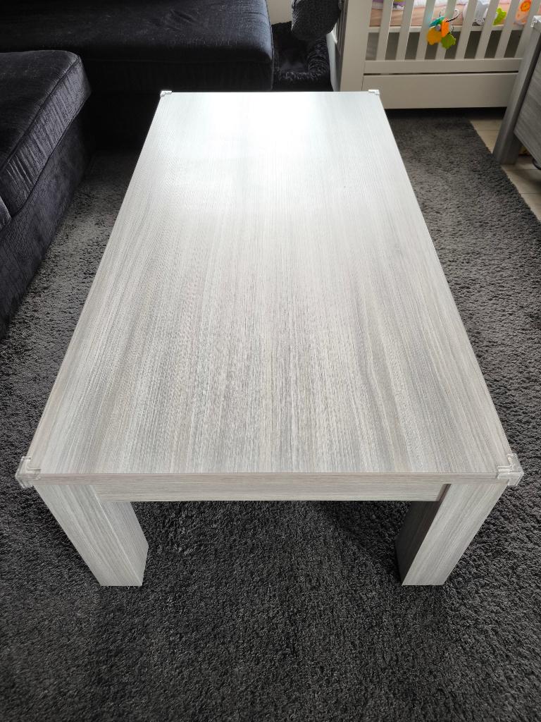 Grijze Salontafel Tom (140 cm x 60 cm x 40 cm), Grijs Tafel, 100 tot 150 cm, Zo goed als nieuw, Modern, Rechthoekig