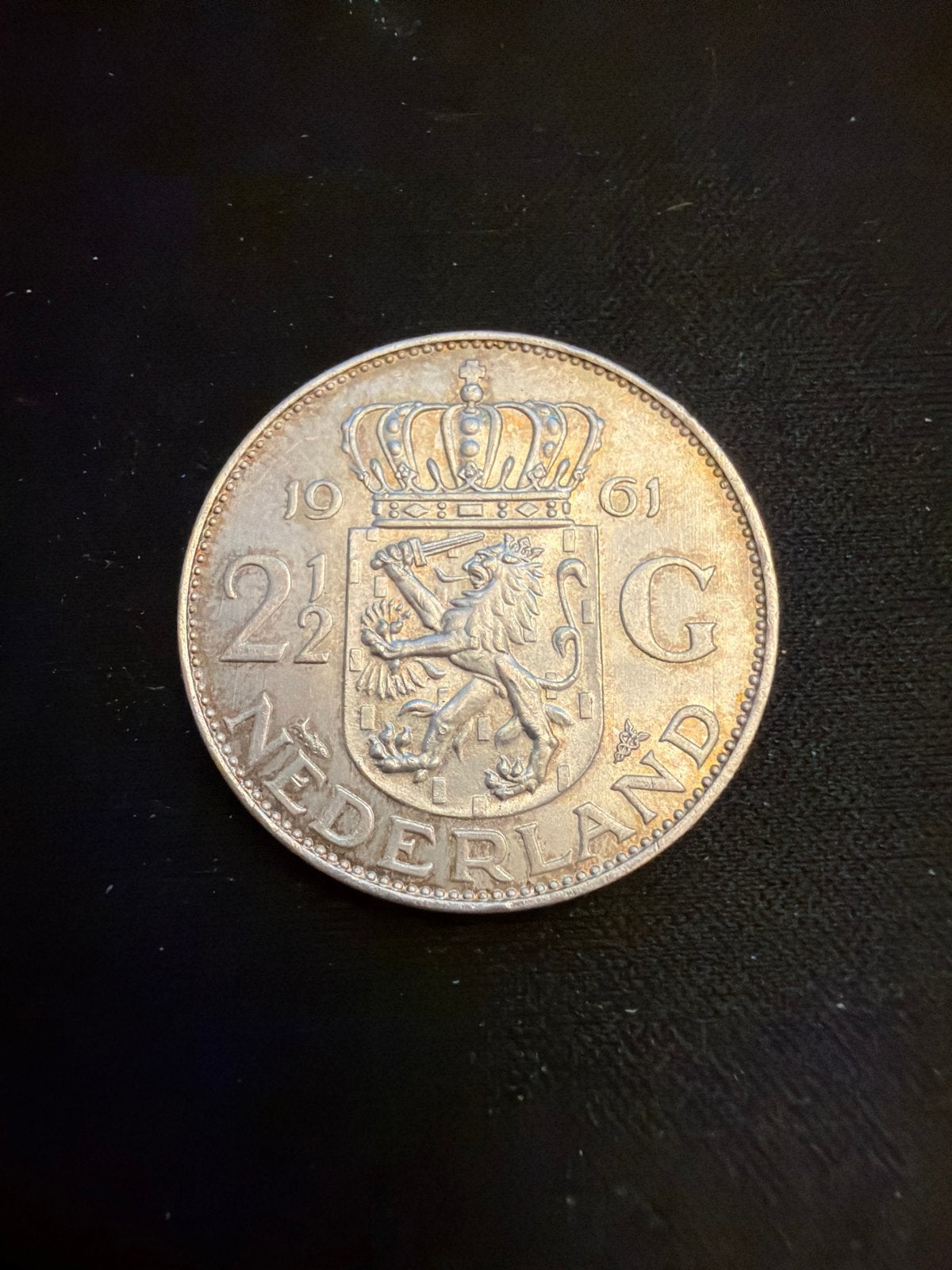 Zilveren Rijksdaalder Juliana 1961, Koningin Juliana, Zilver, Ophalen of Verzenden, Losse munt
