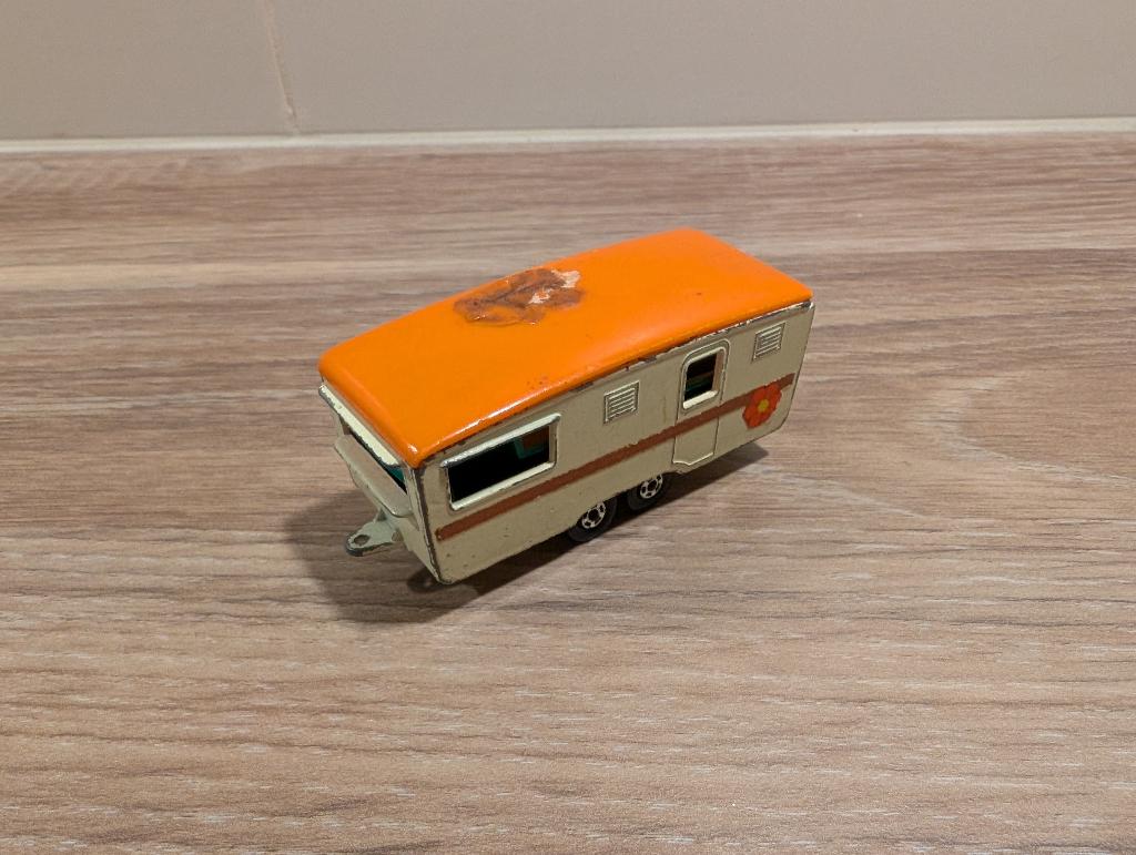 Trailer caravan - modelauto Matchbox nr. 57, Ophalen of Verzenden, Gebruikt, Overige typen
