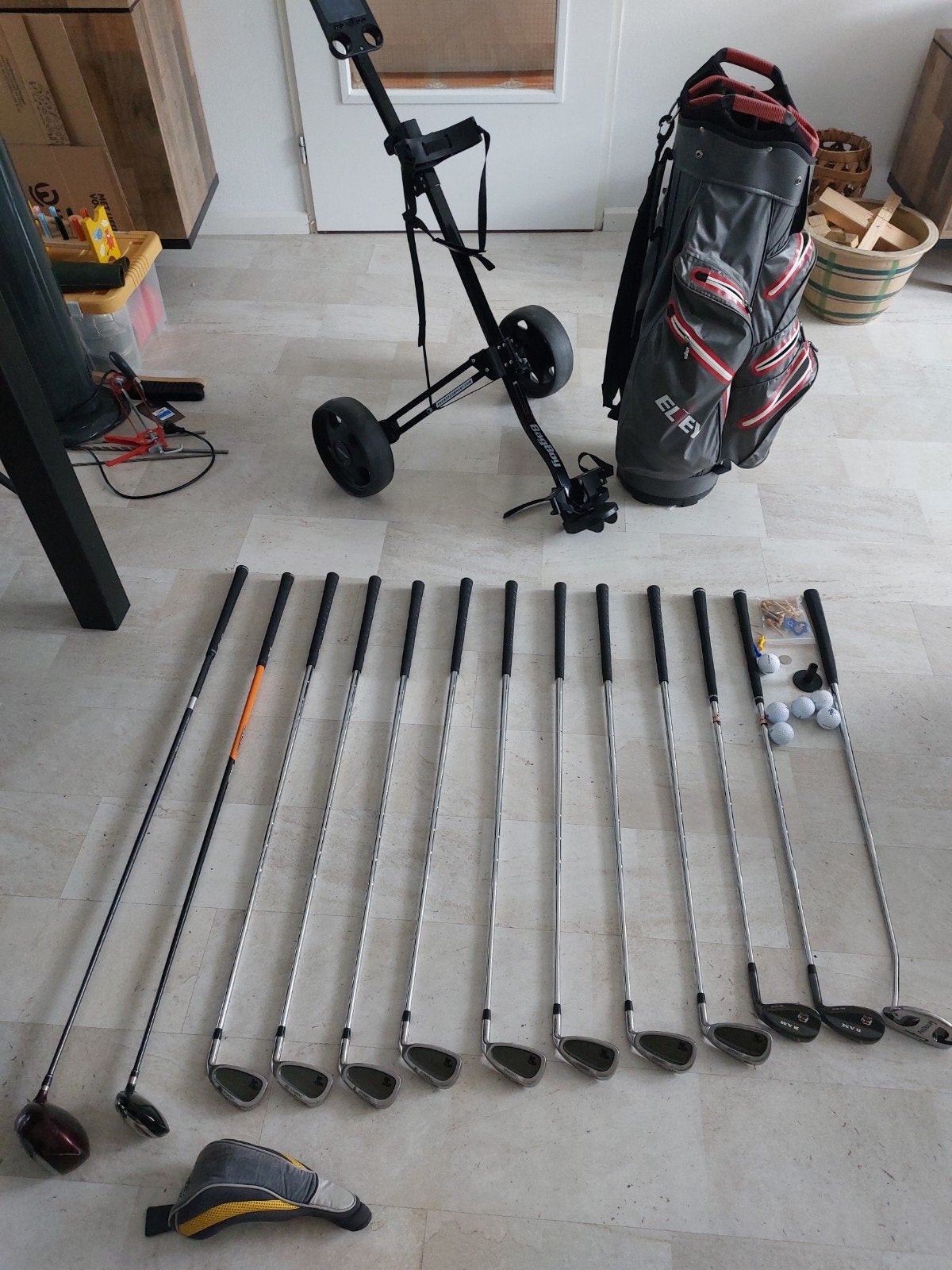 Complete Golfset 1,5" verlengd heten rechtshandig, Ophalen, Zo goed als nieuw, Set
