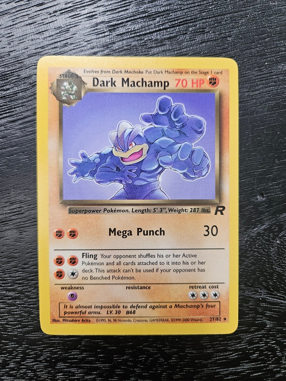 Dark Machamp #27 Pokemon Team Rocket, Ophalen of Verzenden, Zo goed als nieuw, Losse kaart