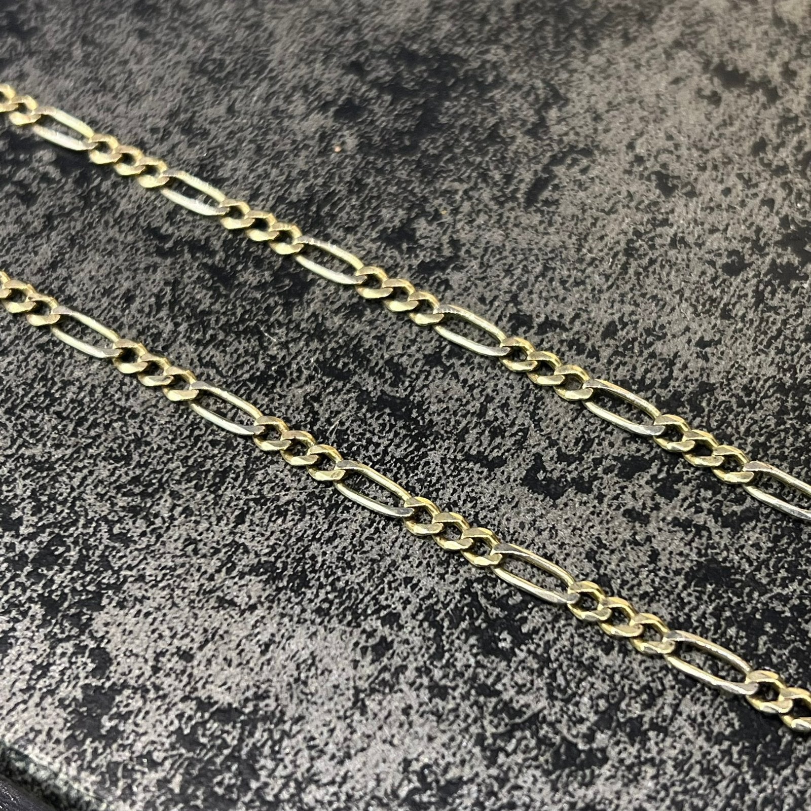 14k gouden figaro ketting massief schakel, Sieraden, Tassen en Uiterlijk, Kettingen, Ophalen of Verzenden, Zo goed als nieuw, Goud