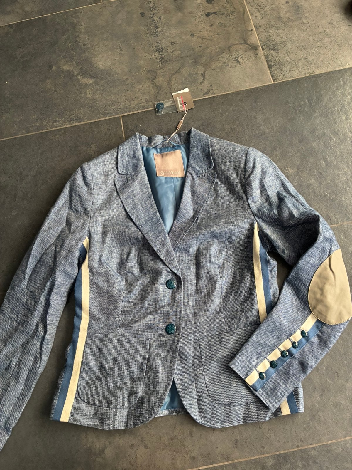 GUSTAV linnen jasje nieuw S, Kleding | Dames, Ophalen of Verzenden, Zo goed als nieuw, Blauw