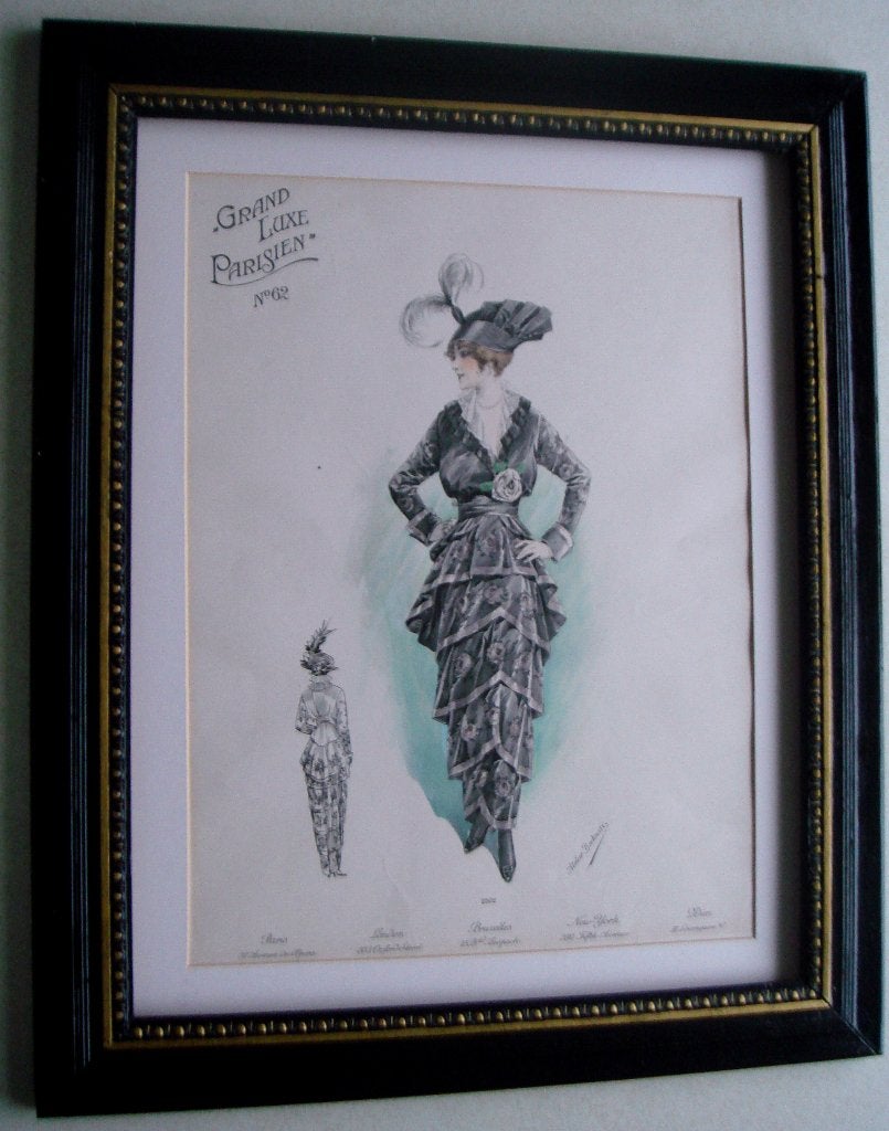 mode poster prent atelier Bachwitz € 14,50, Antiek en Kunst, Kunst | Etsen en Gravures, Ophalen of Verzenden