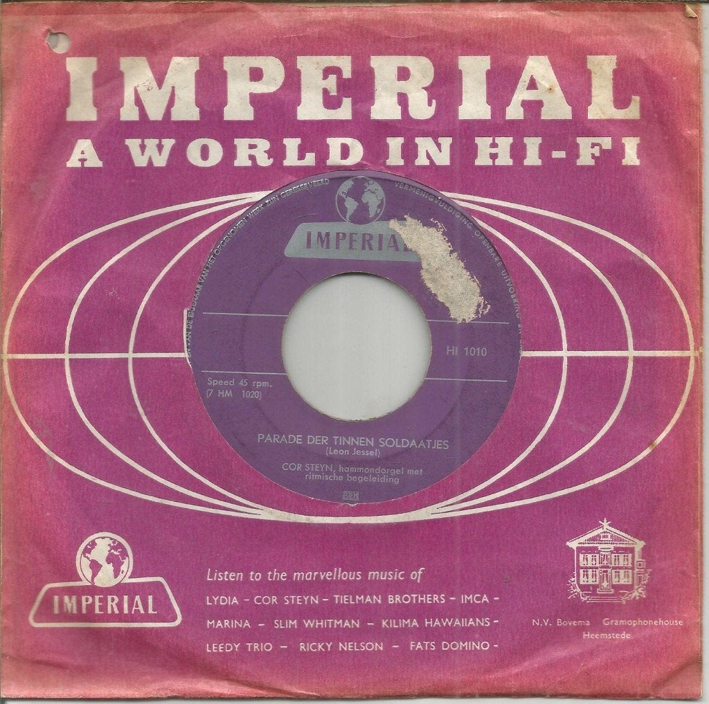 Cor Steyn - Parade Der Tinnen Soldaatjes (1959), Gebruikt, 7 inch, Ophalen of Verzenden, Pop