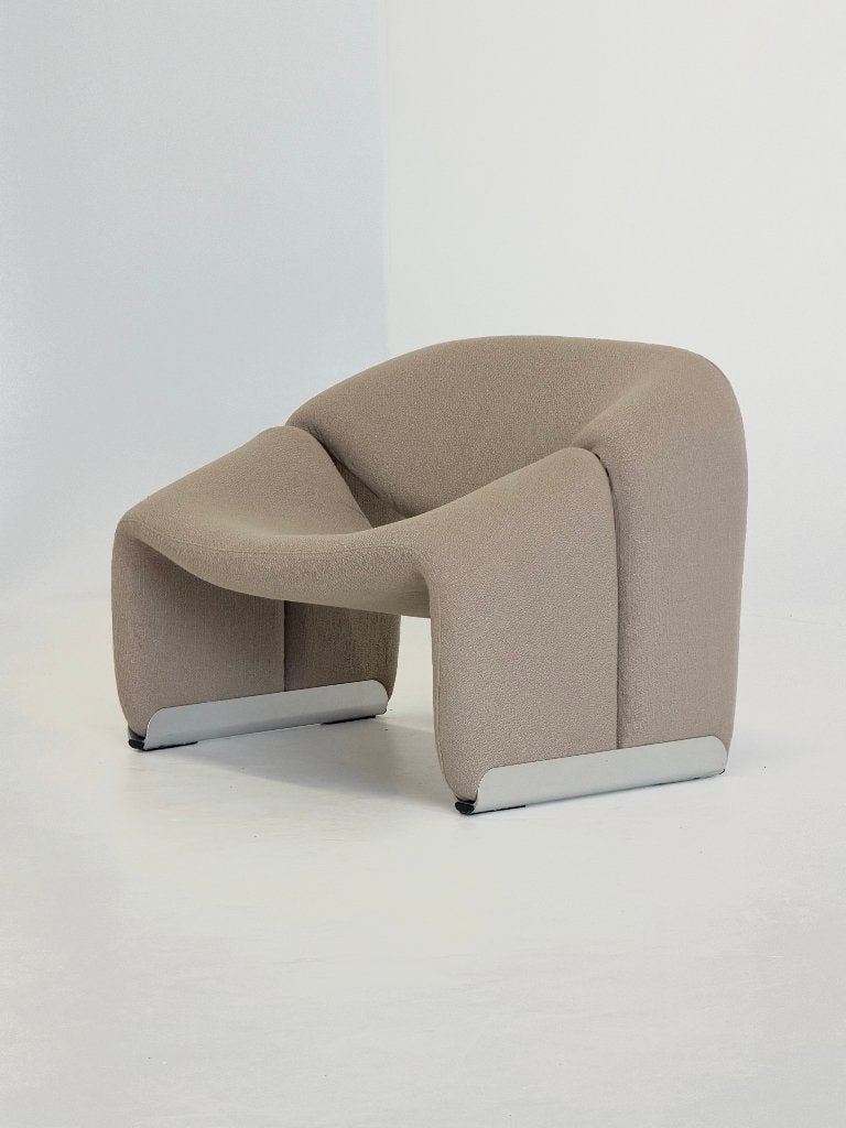 Artifort Groovy F598 M-Chair van Pierre Paulin beige bouclé, Huis en Inrichting, Ophalen, -, Minder dan 75 cm, -