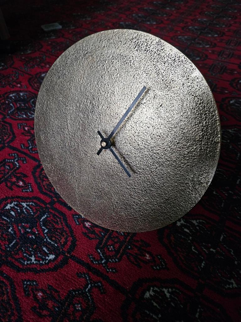 Vintage Gouden Tafelklok - Uniek Design, Antiek en Kunst, Antiek | Klokken, Ophalen
