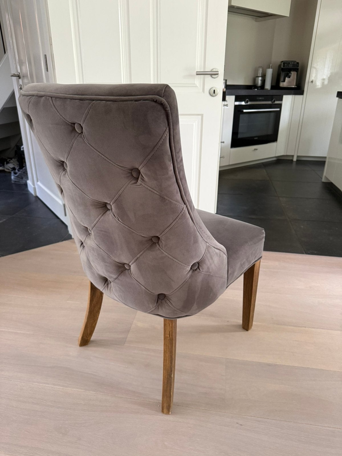 6 Eetkamerstoelen te koop, Huis en Inrichting, Ophalen, Zo goed als nieuw, Vijf, Zes of meer stoelen, Stof