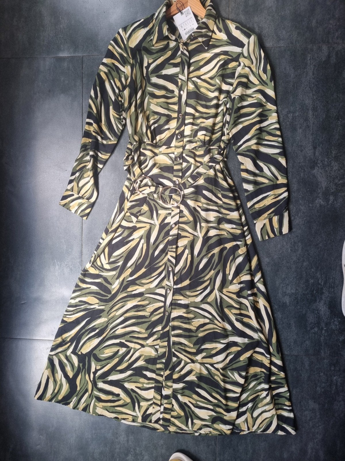 Zara Jurk met Zebraprint - Maat S, Zara, Ophalen of Verzenden, Zo goed als nieuw, Knielengte