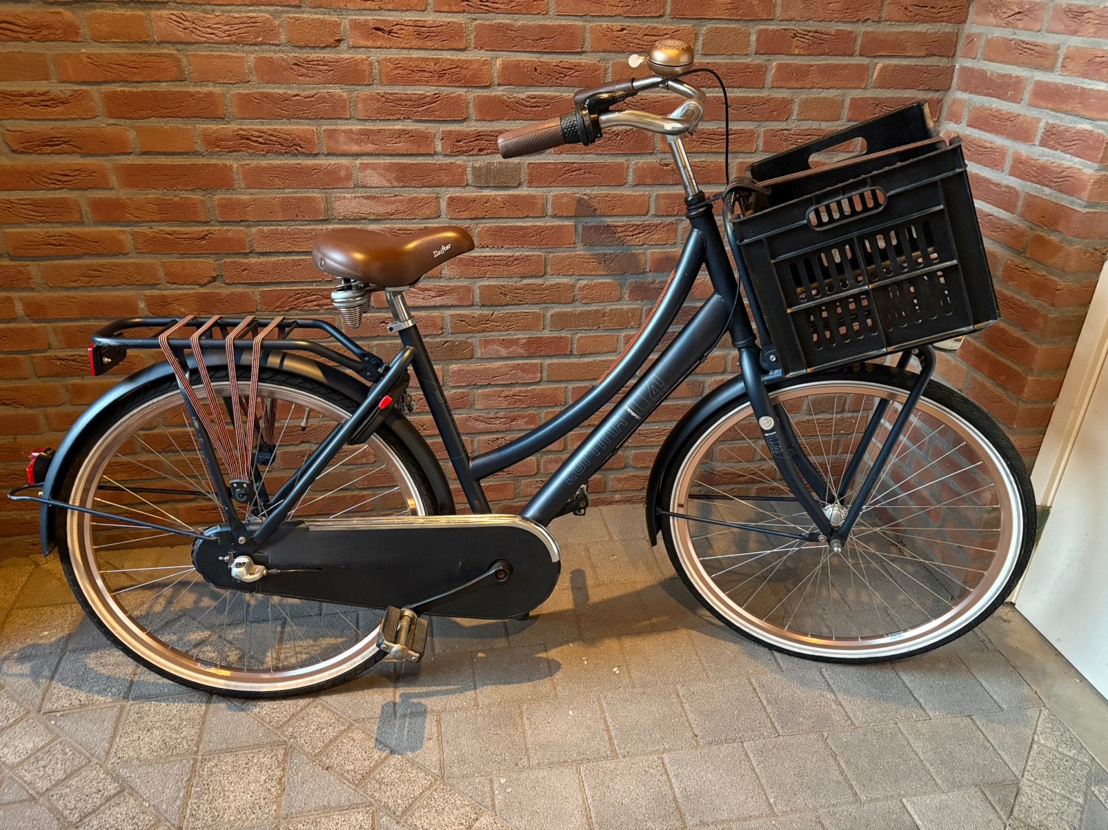 Cortina U4 Transport (26 inch) in fraaie denimkleur, Fietsen en Brommers, Fietsen | Dames | Damesfietsen, Terugtraprem, Versnellingen