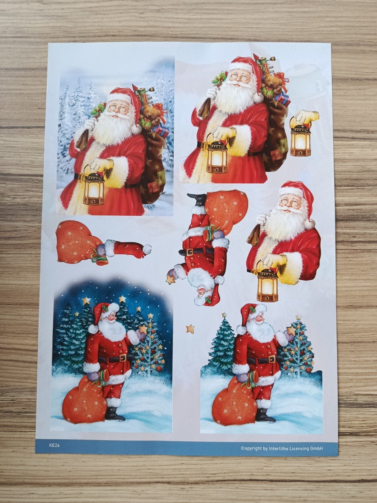 Kerstman Knipvel,, Hobby en Vrije tijd, Kaarten | Zelf maken, Ophalen of Verzenden, Nieuw, Kerst, Knipvel
