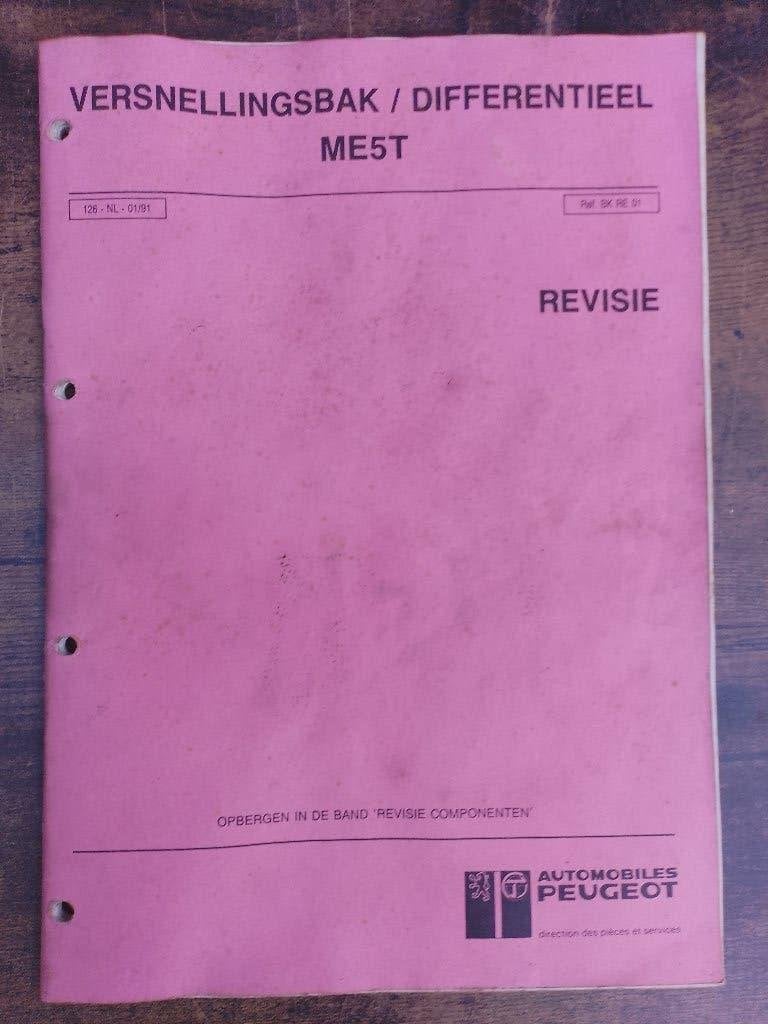 Peugeot  ME5T Versnellingsbak revisie dealer werkplaatsboek, Ophalen of Verzenden, Gelezen, Peugeot