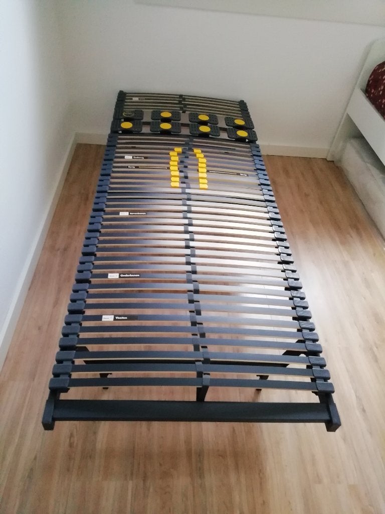 2x lattenbodem Bossflex 600 de luxe, Ophalen, Eenpersoons, 210 cm, Zo goed als nieuw