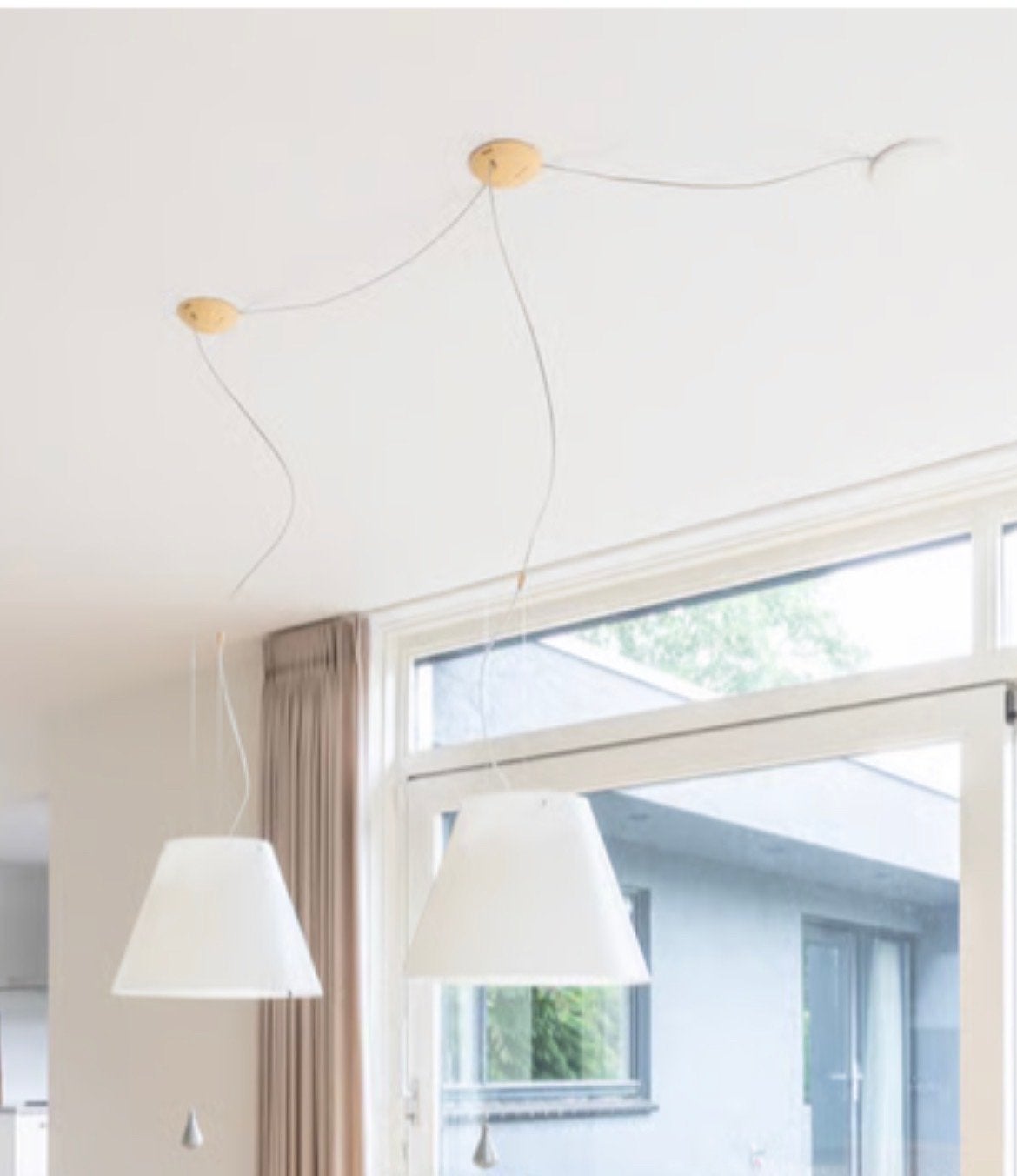 Luceplan Costanza D13sa.s Hanglamp met E27 fitting, Ophalen, Gebruikt, Textiel, E27 (groot)