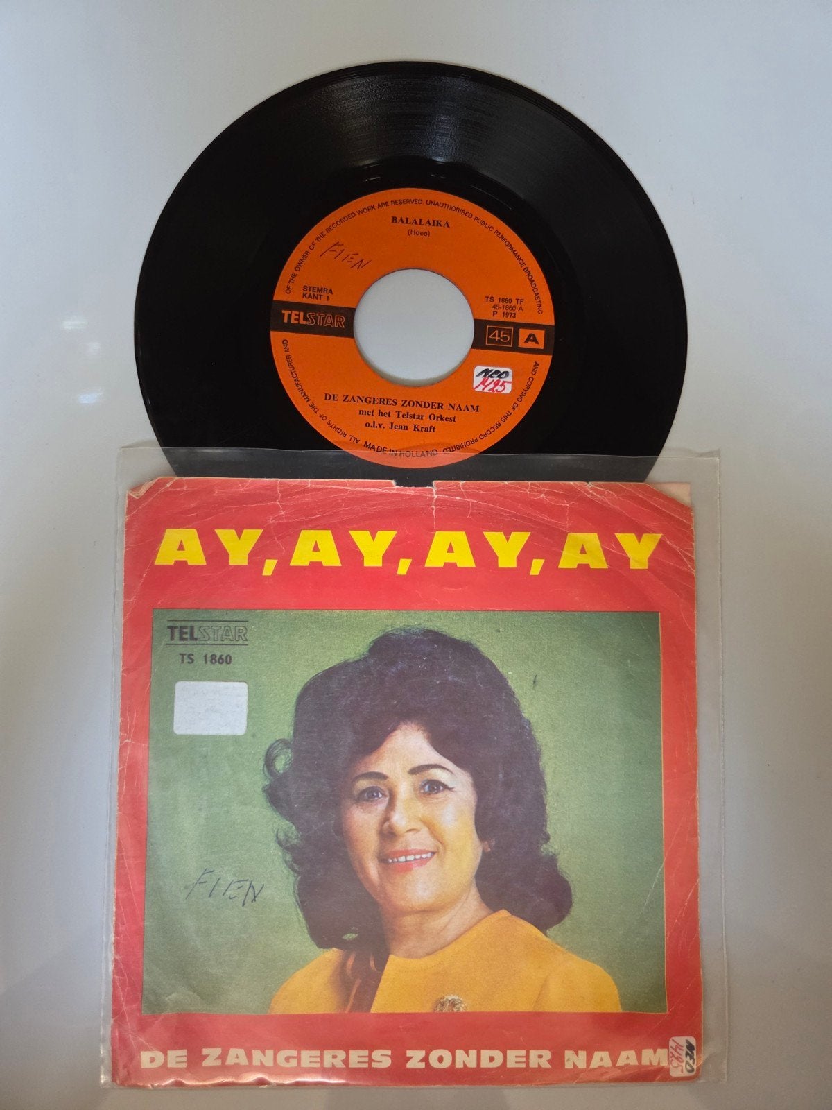 Zangeres zonder naam - Balalaika, Ophalen of Verzenden, Gebruikt, 7 inch, Nederlandstalig