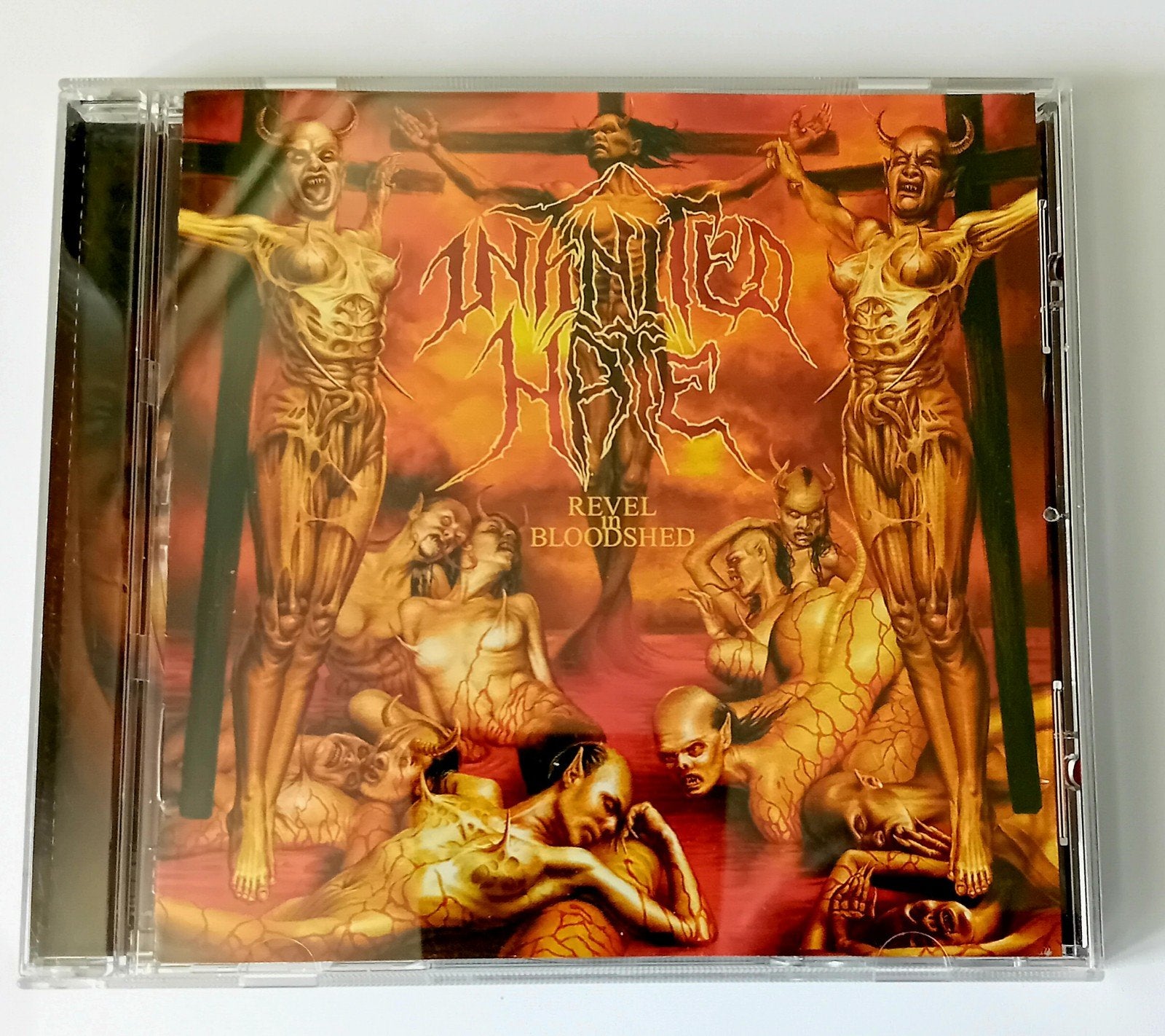 Infinited Hate – Revel In Bloodshed

Death Metal / Sinister, Cd's en Dvd's, Cd's | Hardrock en Metal, Ophalen of Verzenden, Zo goed als nieuw