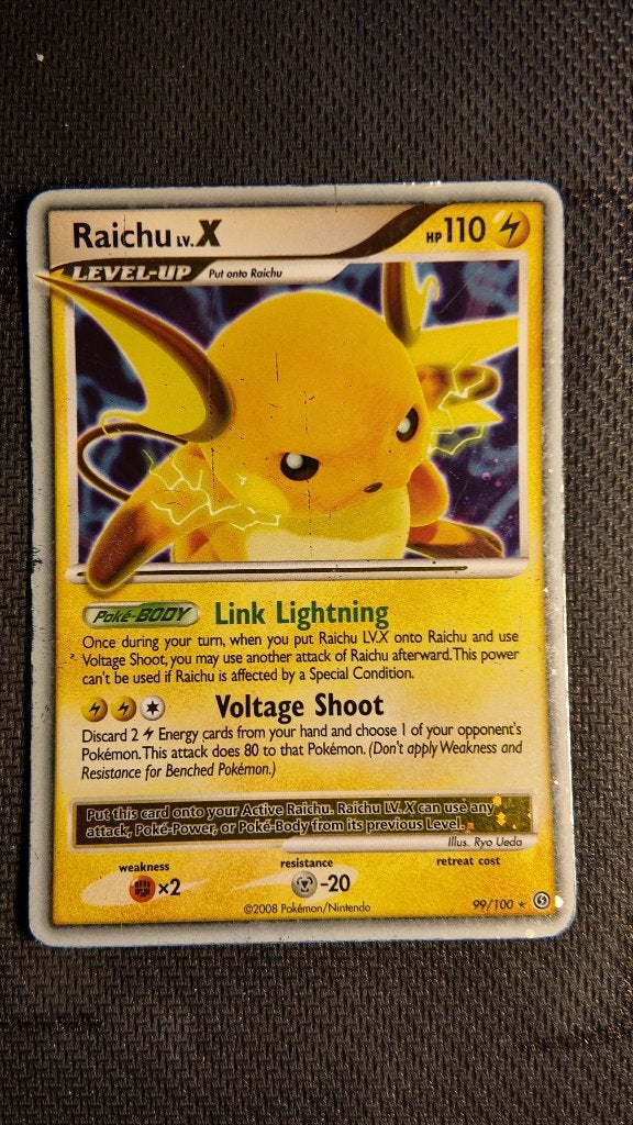Raichu LV.X 99 Stormfront | Pokemon kaart, Ophalen, Losse kaart, Foil