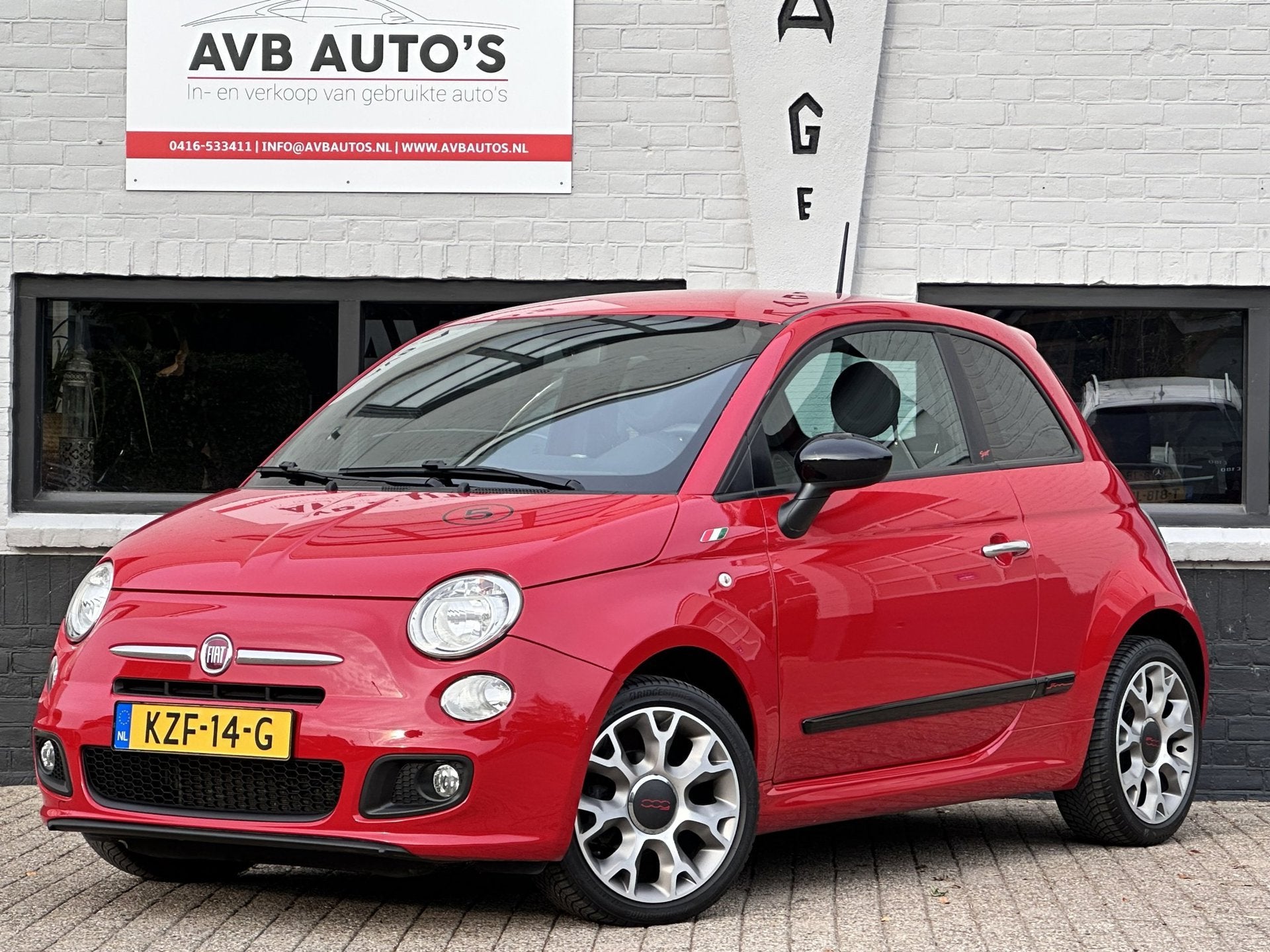Fiat 500 1.2 S Airco Leder Sport APK t/m 29-09-2027, Auto's, Gebruikt, 4 cilinders, 4 stoelen, Leder