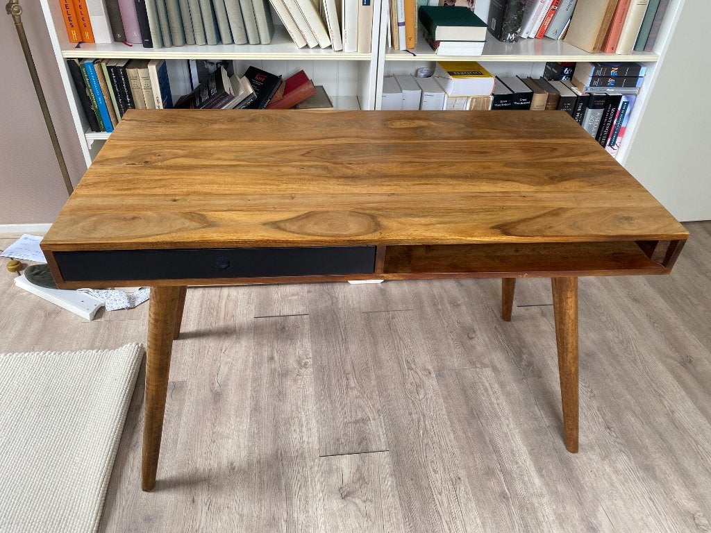 Mooi bureau van mangohout, Huis en Inrichting, Bureaus, Ophalen, Overige typen, Hout, Bruin