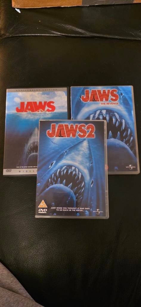 Jaws DVD Boxset - Jaws, Jaws 2, Jaws The Revenge, Cd's en Dvd's, Gebruikt, Boxset, Actiethriller, Ophalen of Verzenden