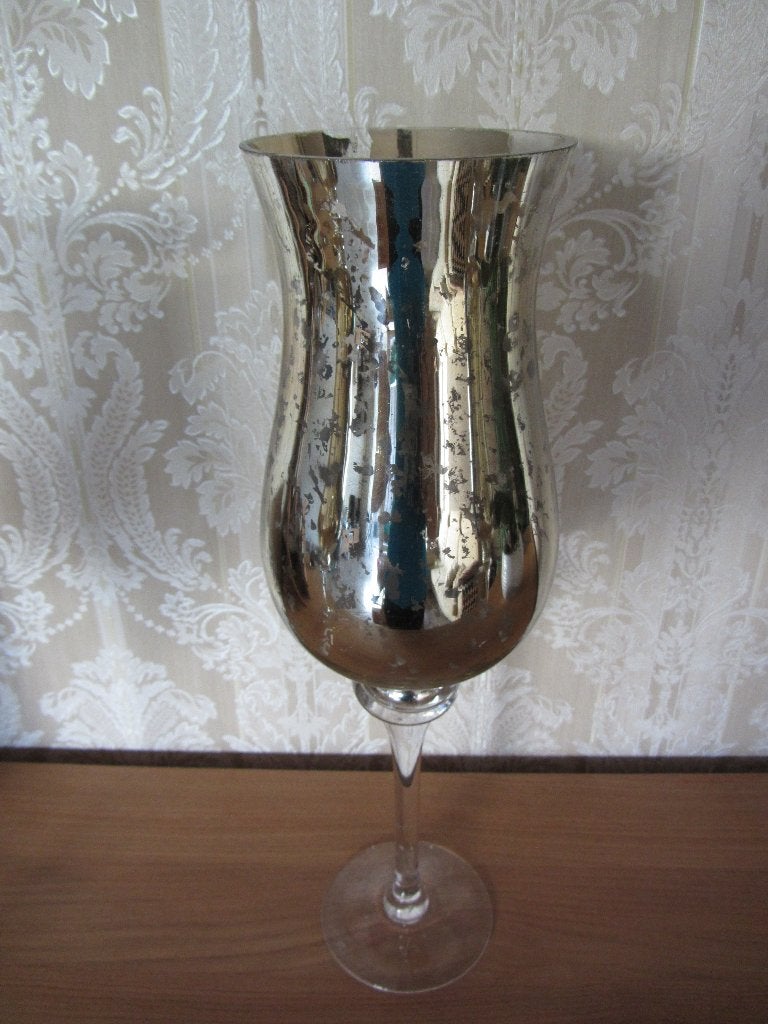 Kandelaar / Windlicht met rook glas, Huis en Inrichting, Ophalen, Nieuw, Glas, 45 cm
