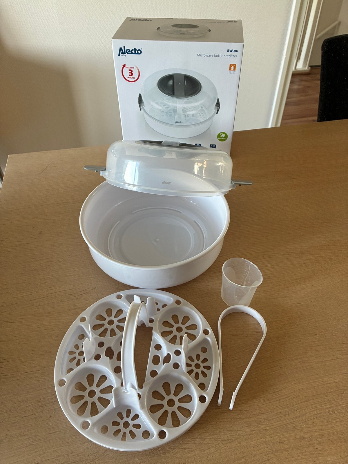 Magnetron flessen sterilisator, Kinderen en Baby's, Ophalen of Verzenden, Zo goed als nieuw, Sterilisator