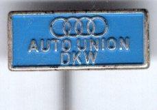 Auto Union DKW blauw op zilverkleurig auto speldje ( A_038 ), Verzenden, Zo goed als nieuw, Transport, Speldje of Pin