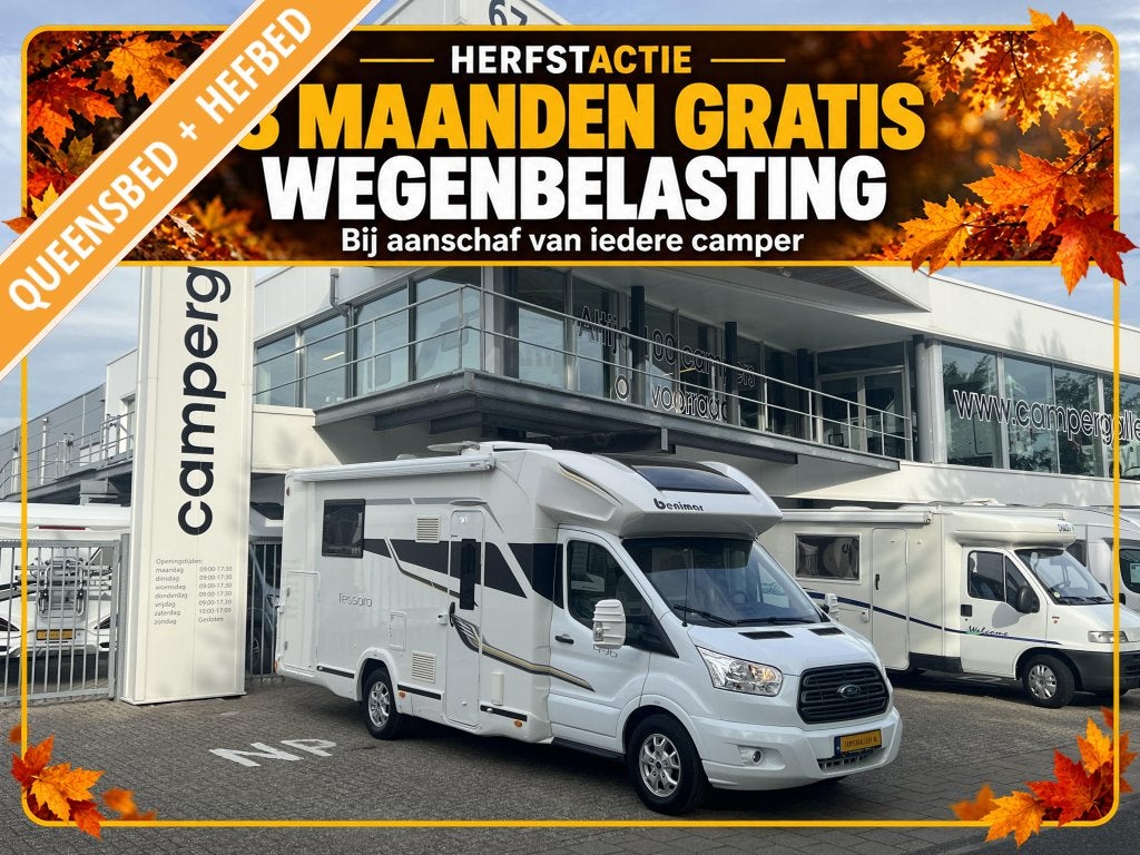 Benimar Tessoro 496 QUEENSBED+RONDZIT DAKAIRCO CAMERA EURO6, Ford, Tot en met 2, 7 tot 8 meter, Bedrijf