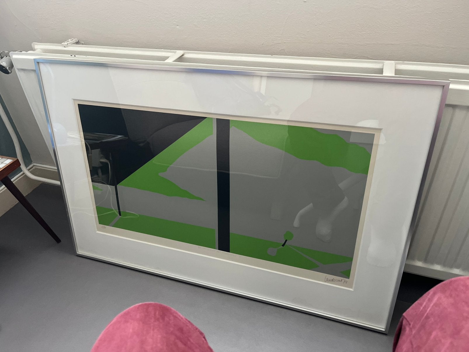 Mooie lijst (glas) 90x59 cm, Ophalen, Zo goed als nieuw, Glas
