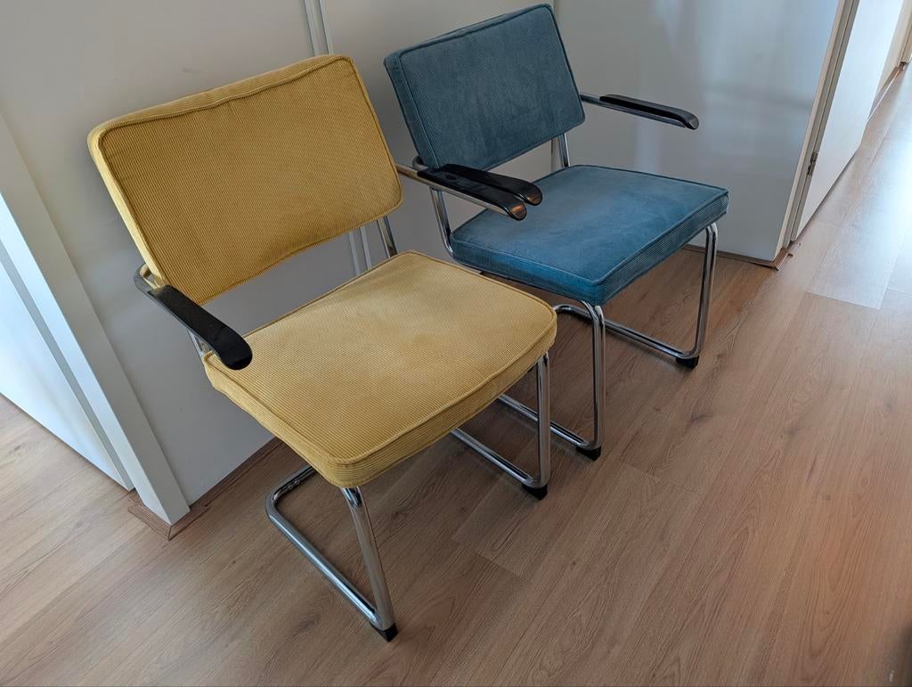 (gelijkend op) Zuiver ridge rib eetkamerstoelen, Ophalen, Gebruikt, Overige kleuren, Twee