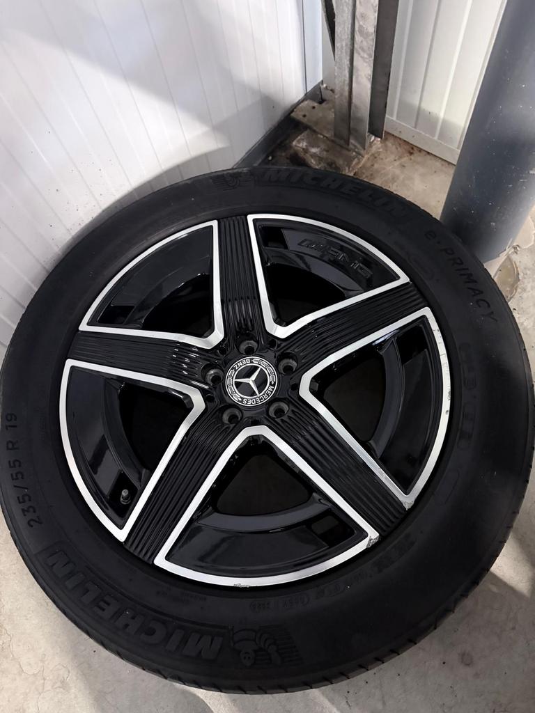 Mercedes Benz GLC 4x Velgen met Banden 255/50R19, Gebruikt, 255 mm, Banden en Velgen, Terreinwagen