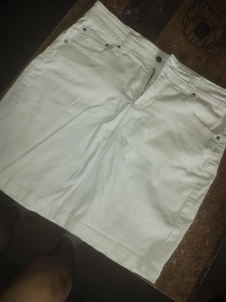 Witte spijkerrok XL New Star, Kleding | Dames, Rokken, Wit, Maat 46/48 (XL) of groter, Nieuw, Ophalen of Verzenden