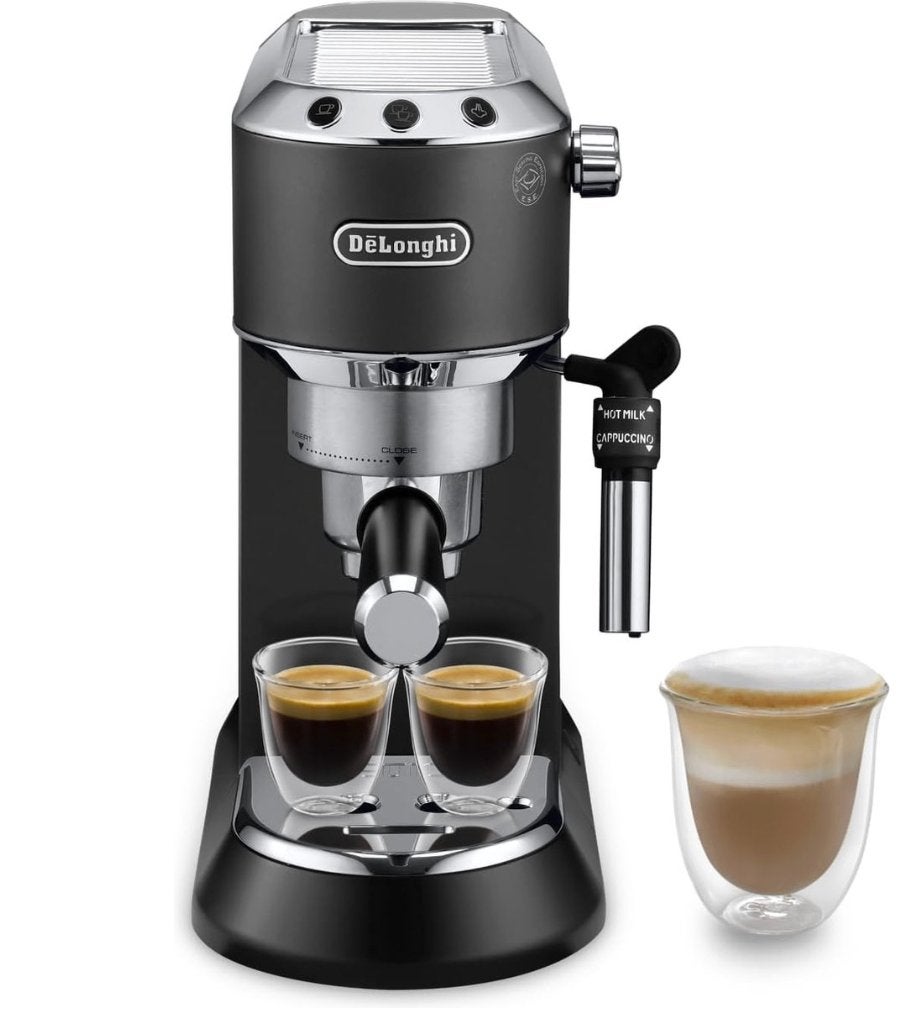 Nieuwe De'Longhi Compact koffiemachine met melkkan, Ophalen, Gemalen koffie, 2 tot 4 kopjes, Afneembaar waterreservoir