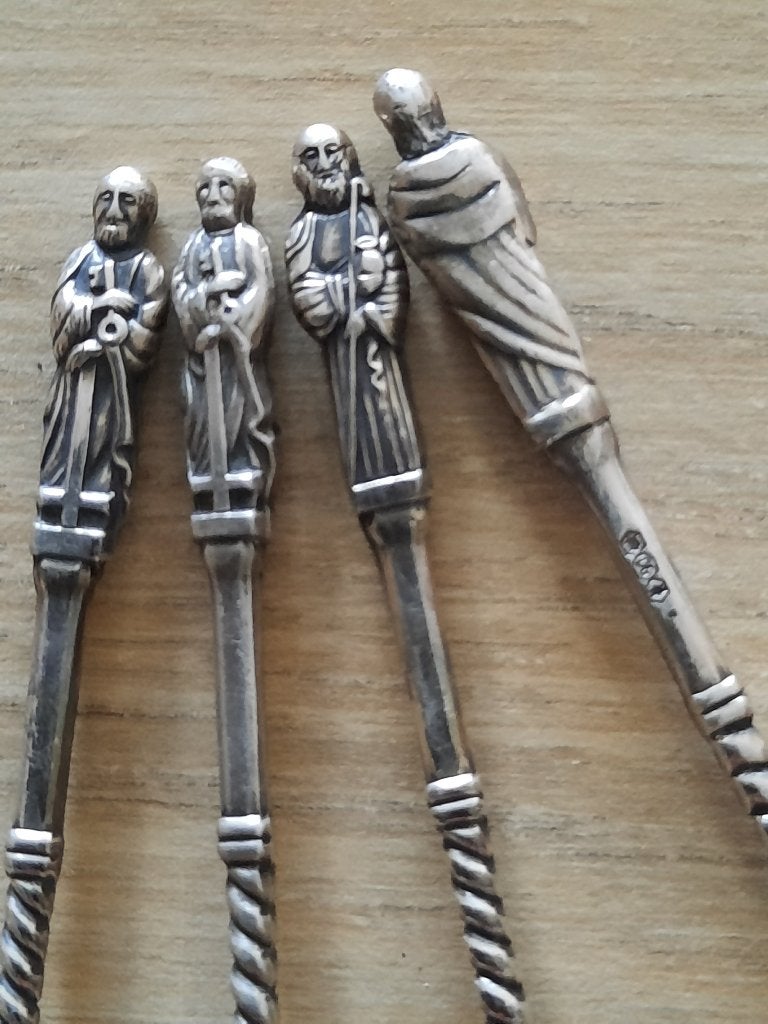 Apostel theelepels verzilvert, Ophalen of Verzenden